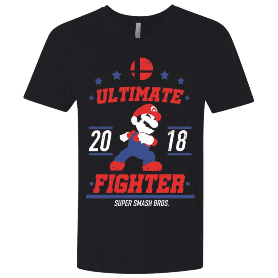 Ultimate Fighter Mario Men’s Premium V-Neck