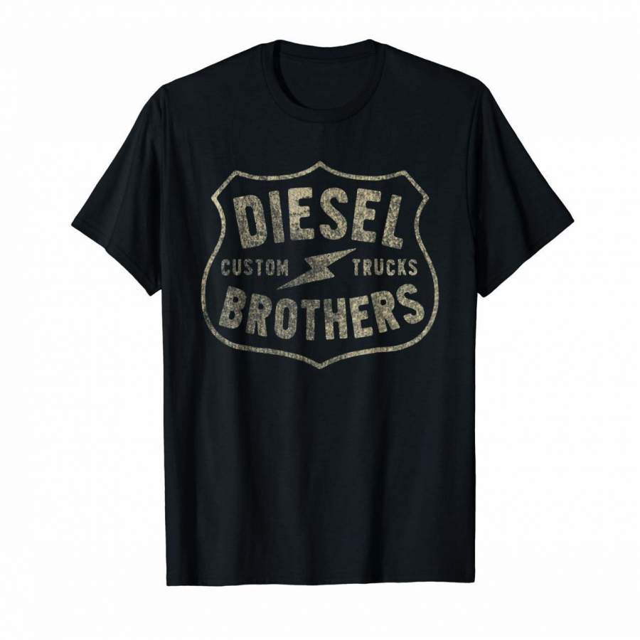 Diesel Brothers Custom Trucks Vtg Sign Graphic T-Shirt