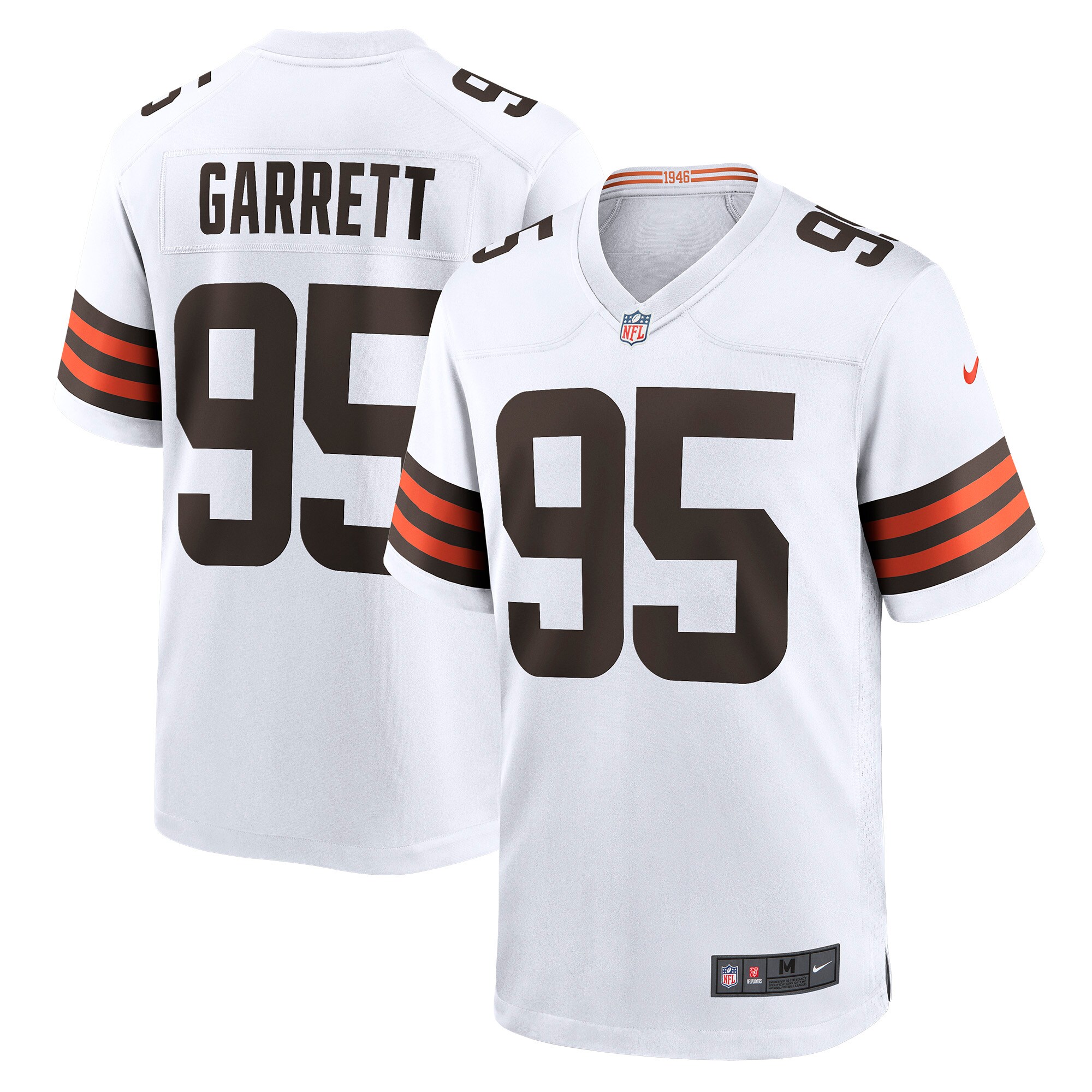 Myles Garrett Cleveland Browns Away Game Jersey – White