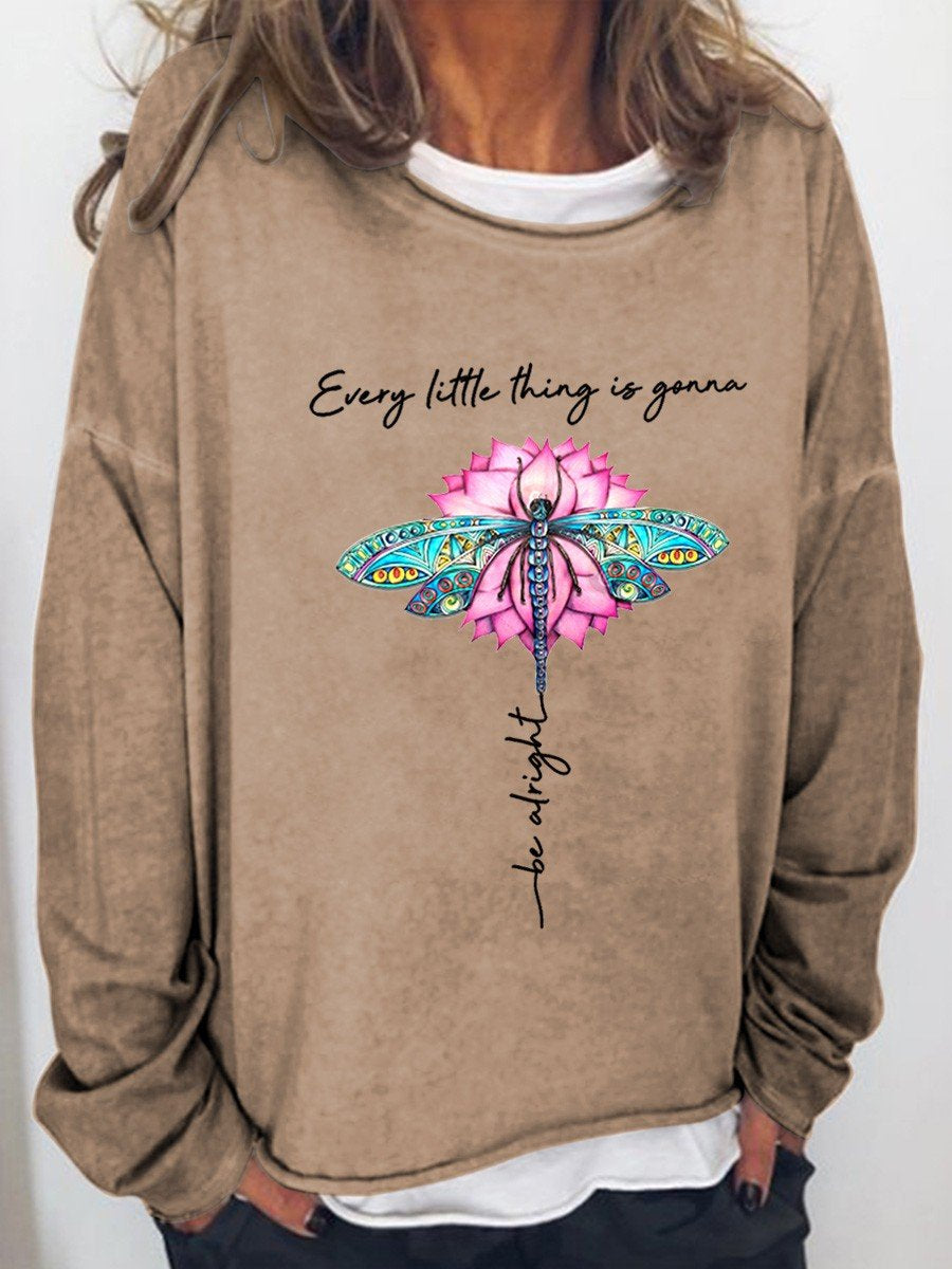 Women Every Little Thing Is Gonna Be Alright Funny Long Sleeve Top