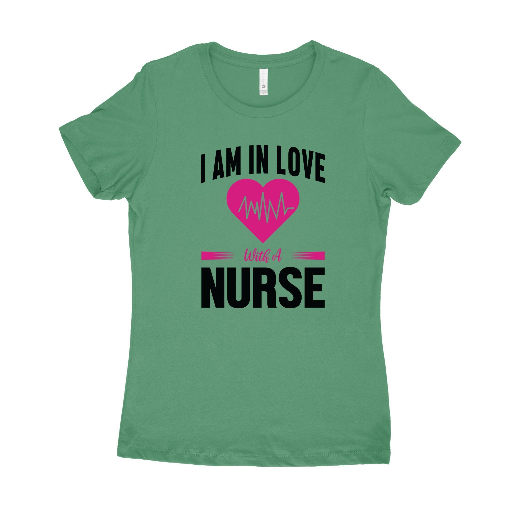 Cool Women’s Graphic Tee Shirt, Awesome Gifts For Mom, Fun Present For Wife, I Am In Love With A Nurse Next Level 3900 Women’s T-Shirt