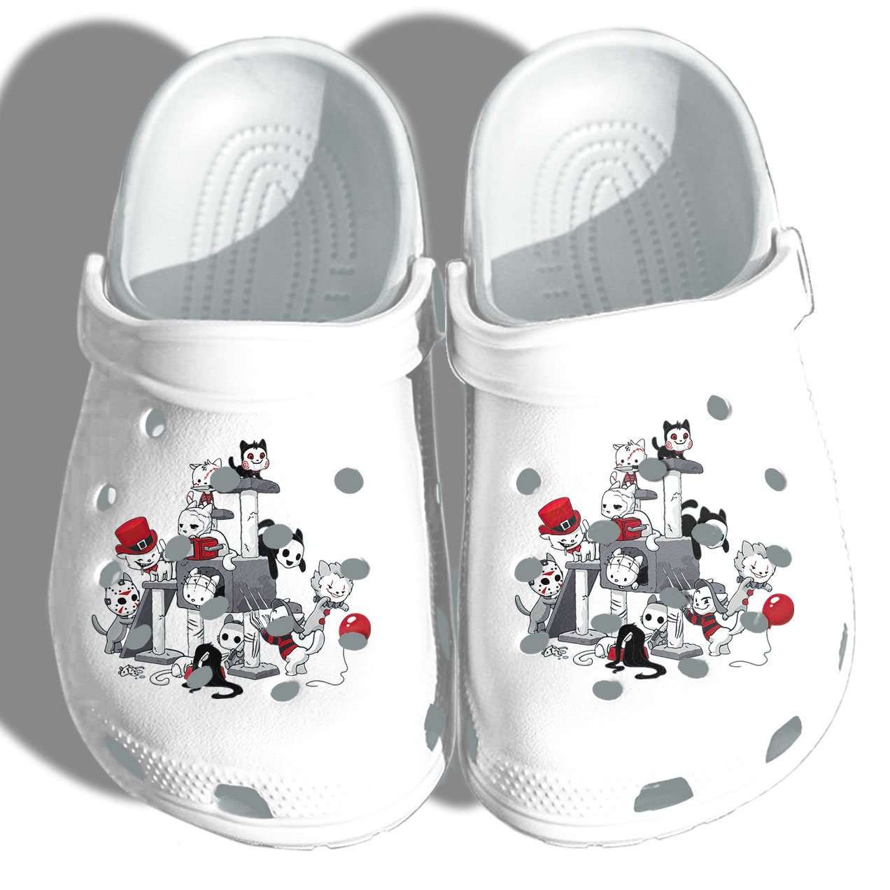 Halloween Cat Killer Characters Cosplay Crocs Crocband Clogs Shoes