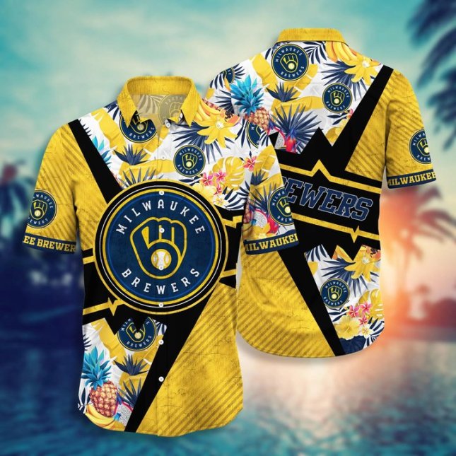 Milwaukee Brewers Hawaiian Shirt Tropical Thunder