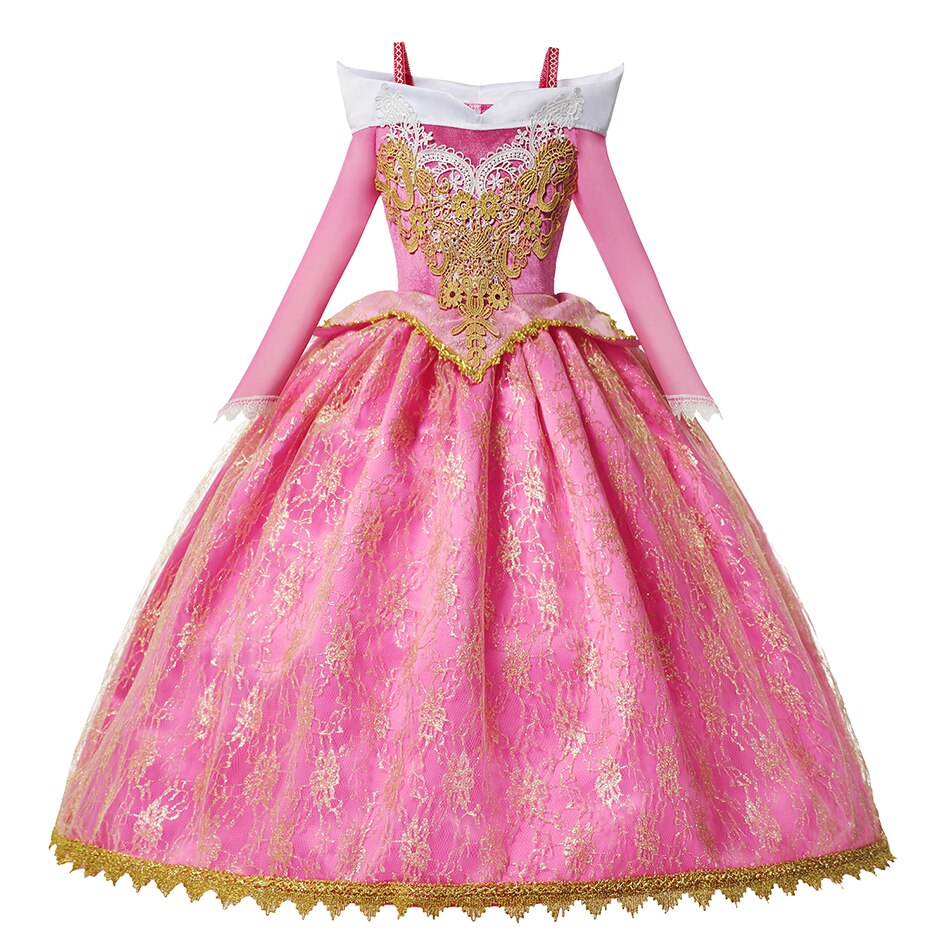 YOFEEL Party Princess Fancy Aurora Dress Girls Sleeping Beauty Costume Kids Pink Ball Gown Christmas Birthday Princess Costumes alx