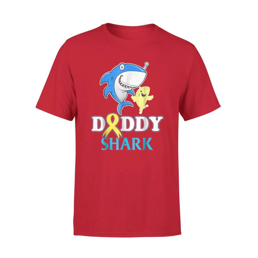 Childhood Cancer Awareness Daddy Shark T-Shirt