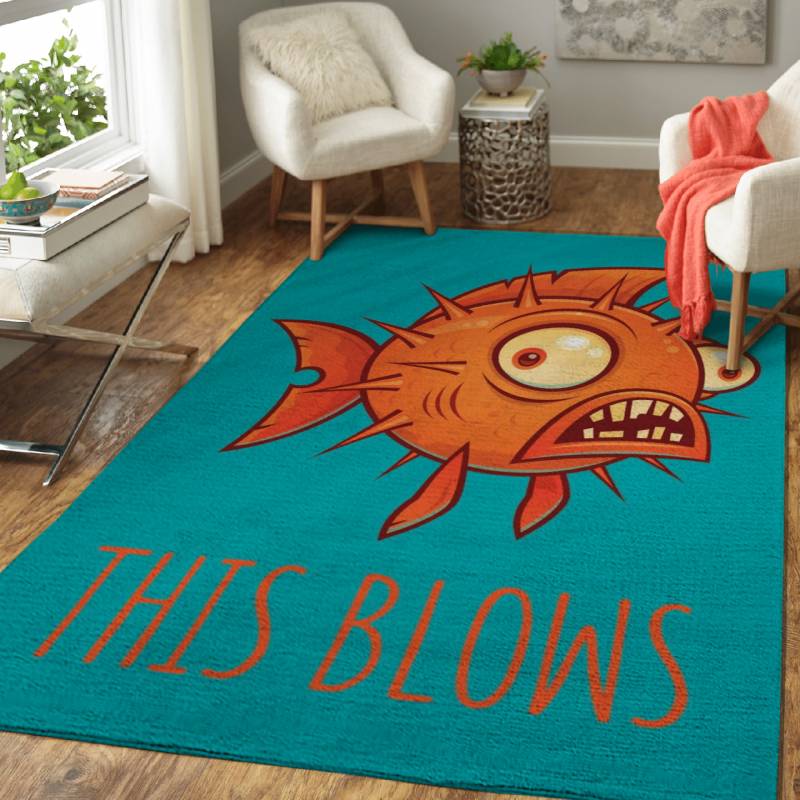 This Blows Blowfish – Animals Area Rug Carpet