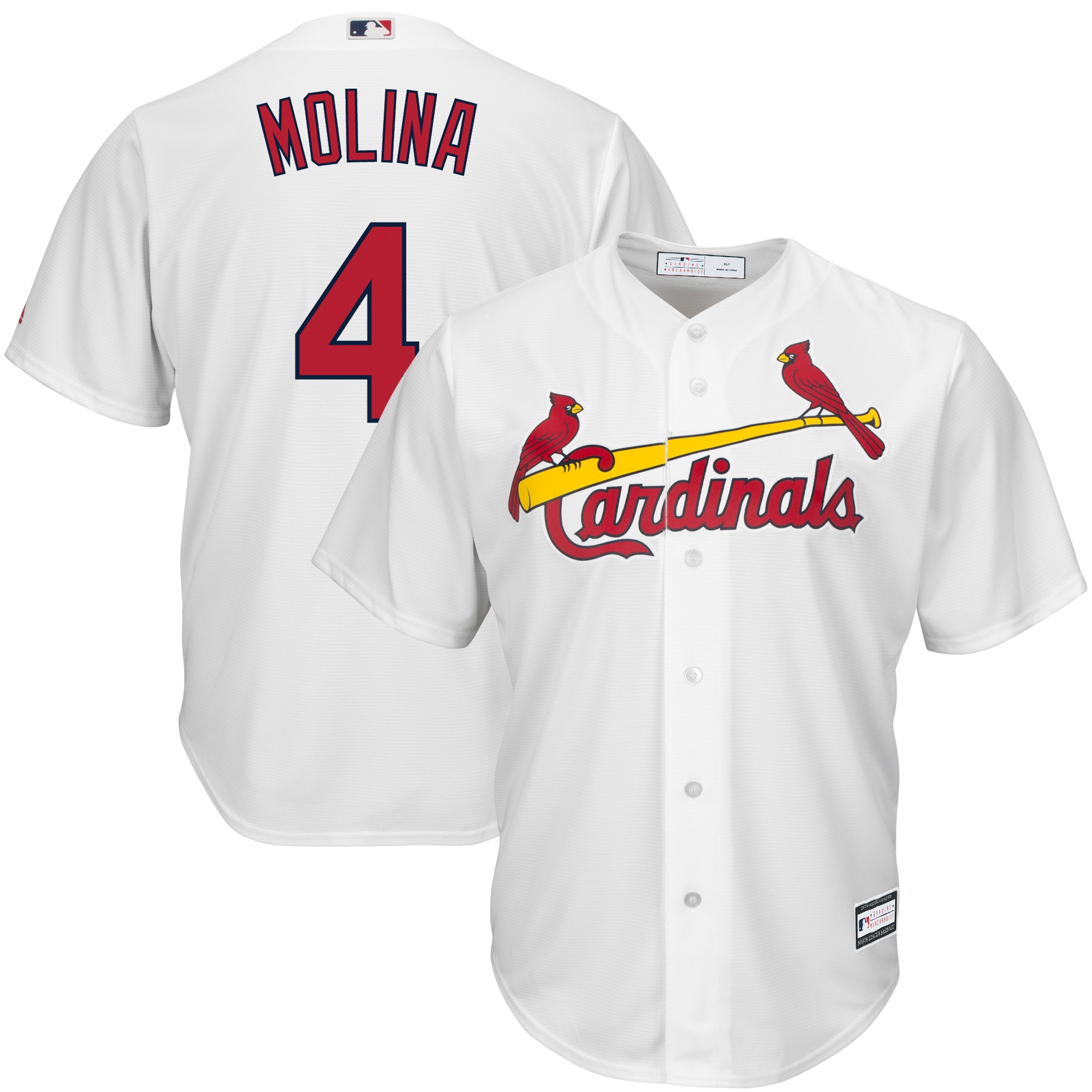 Yadier Molina St. Louis Cardinals Big & Tall Replica Player Jersey – White