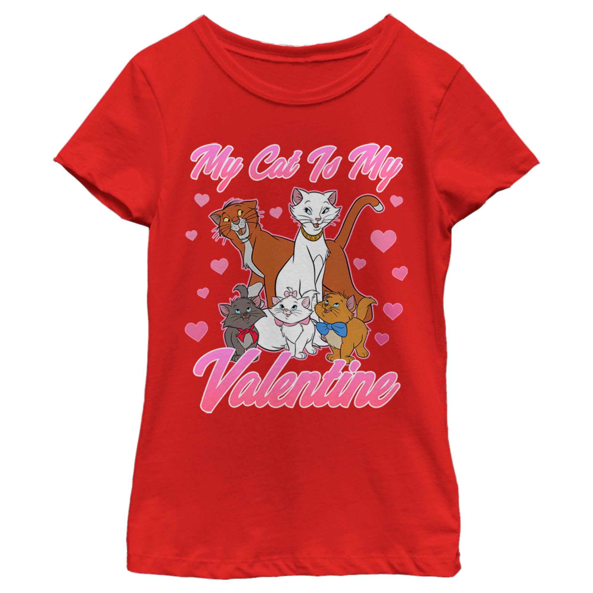 Girl’S Aristocats My Cat Is My Valentine T-Shirt