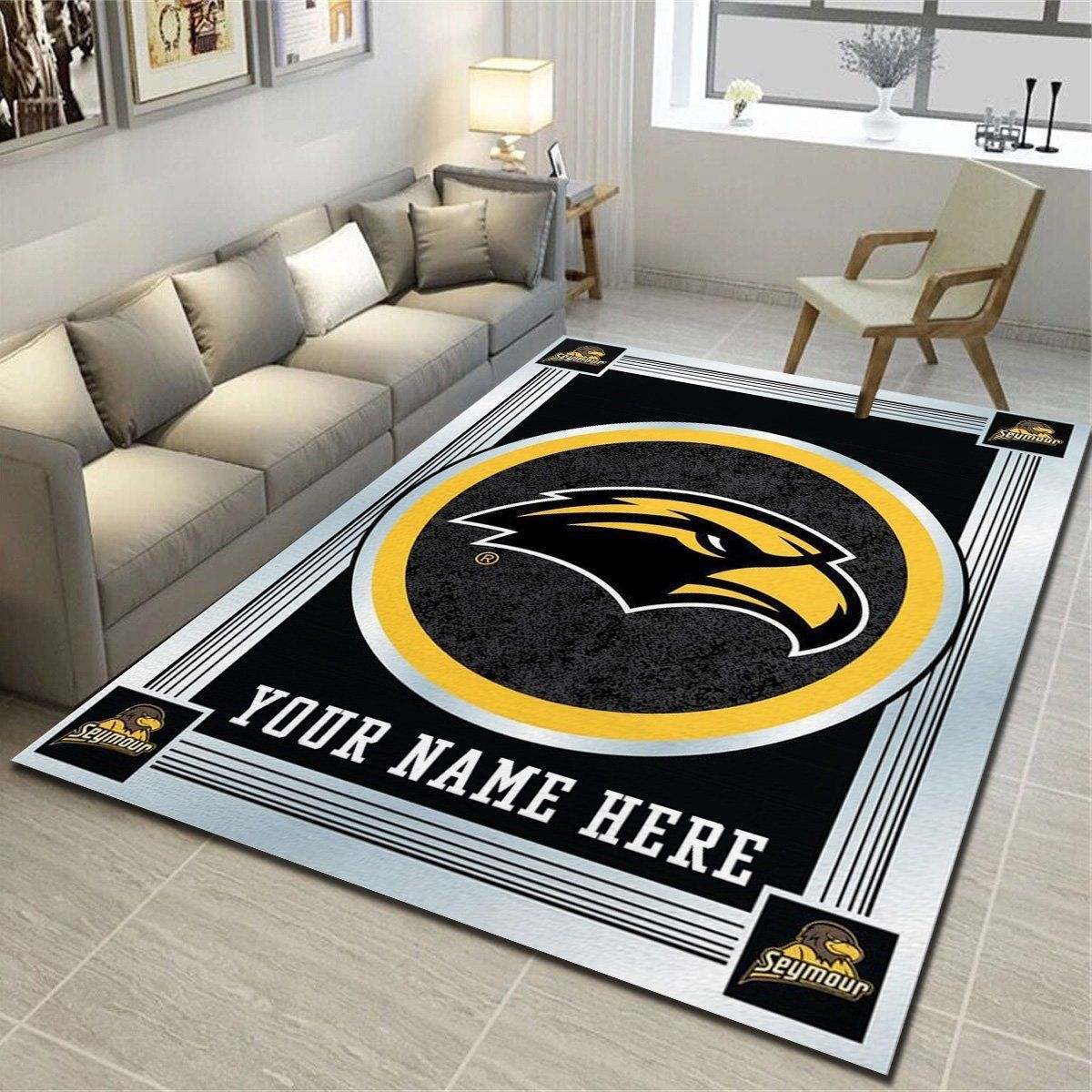 Southern Miss Golden Eagles Personalized Rug, Team Living Room Carpet, Customized Man Cave Floor Mat