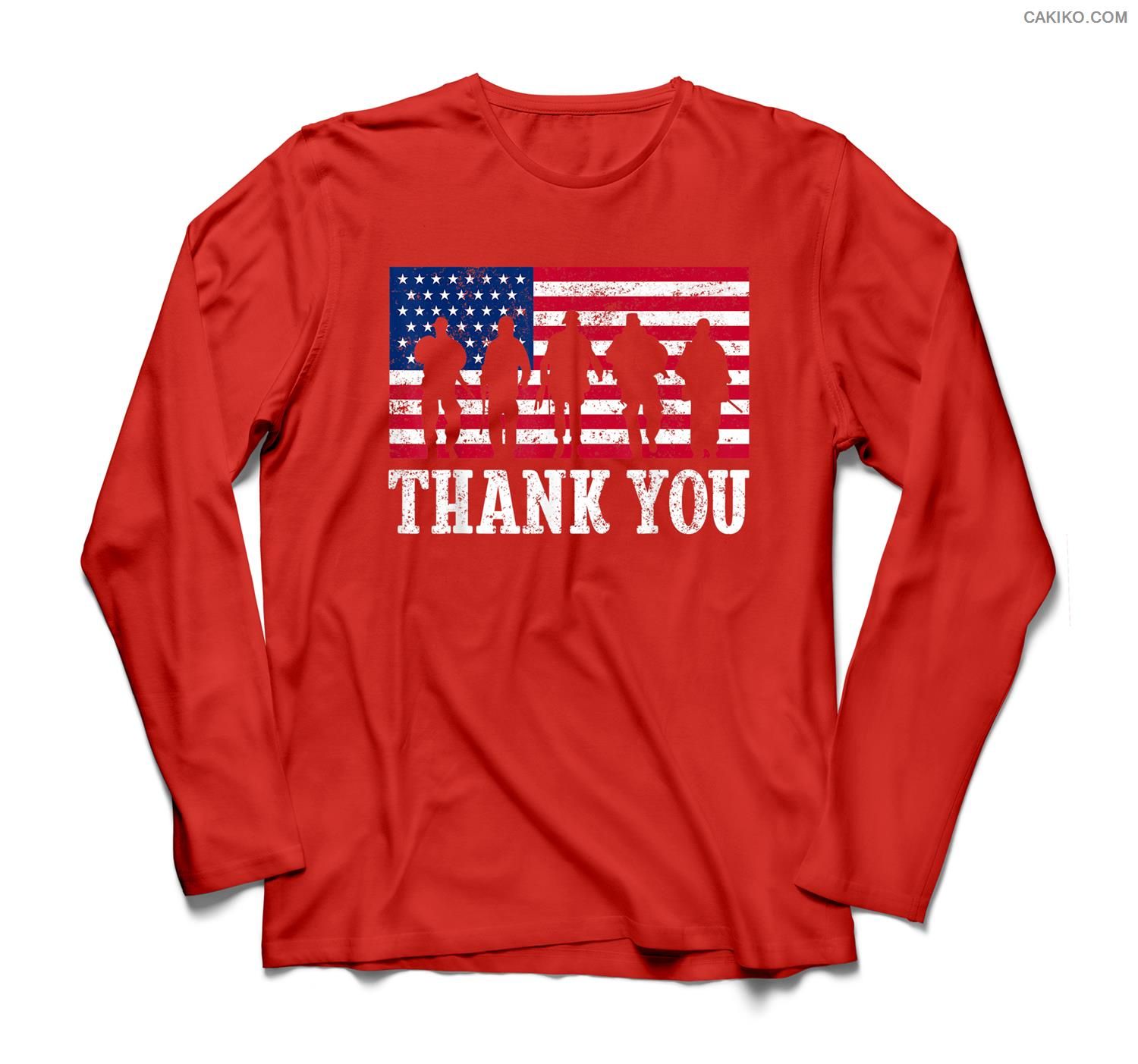 Patriotic American Flag Thank You Men Women Girls Boys Kids Sweatshirt ...