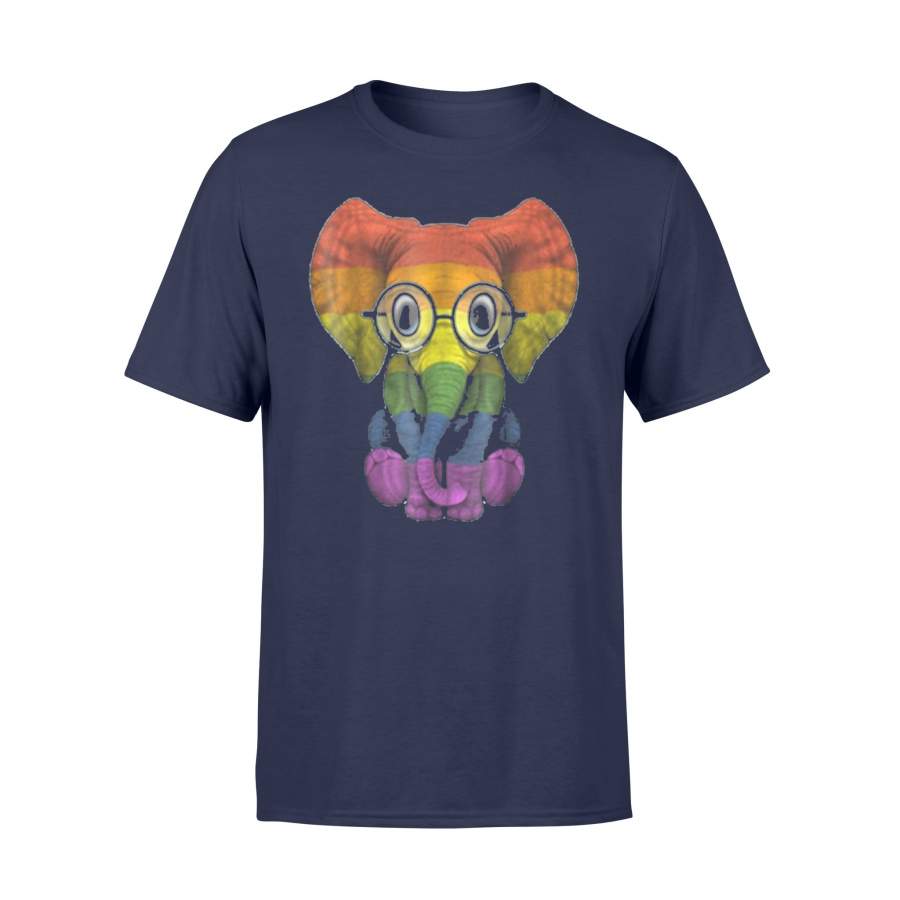 Baby Elephant With Glasses LGBT T Shirt