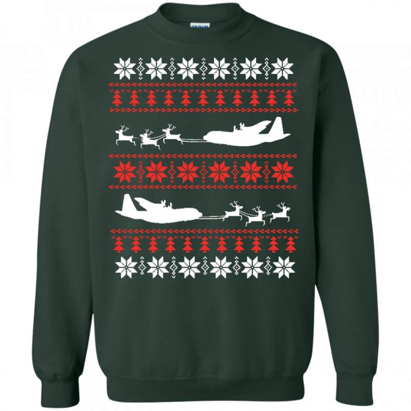 C 130 Hercules Christmas Sweater