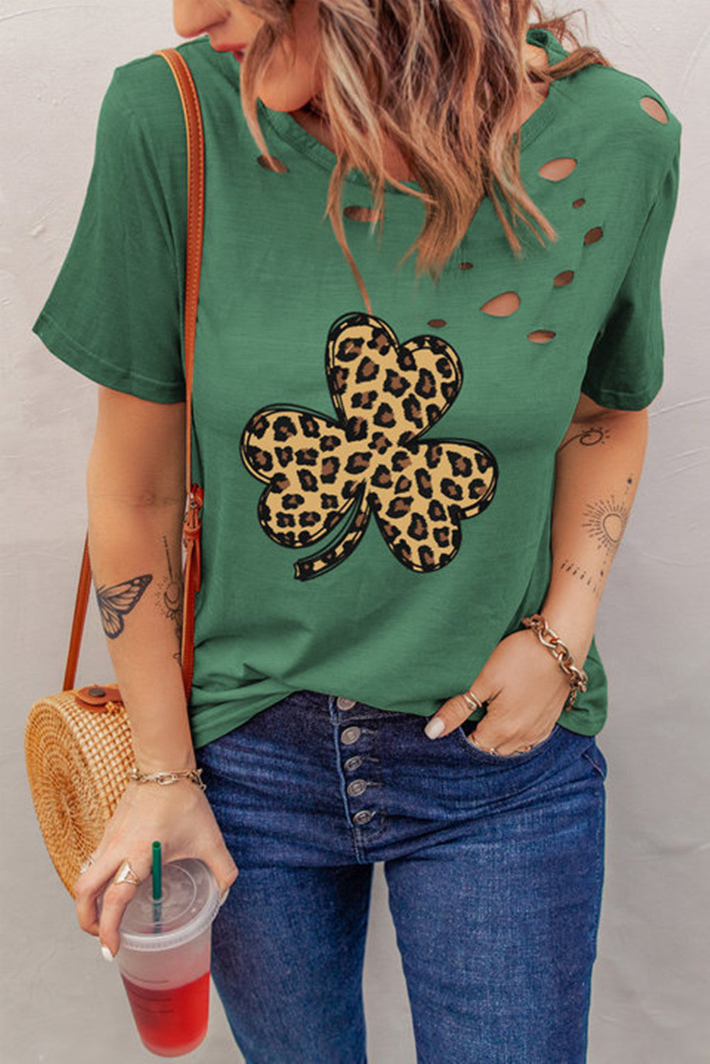 Clover Leopard Short Sleeve T-Shirt