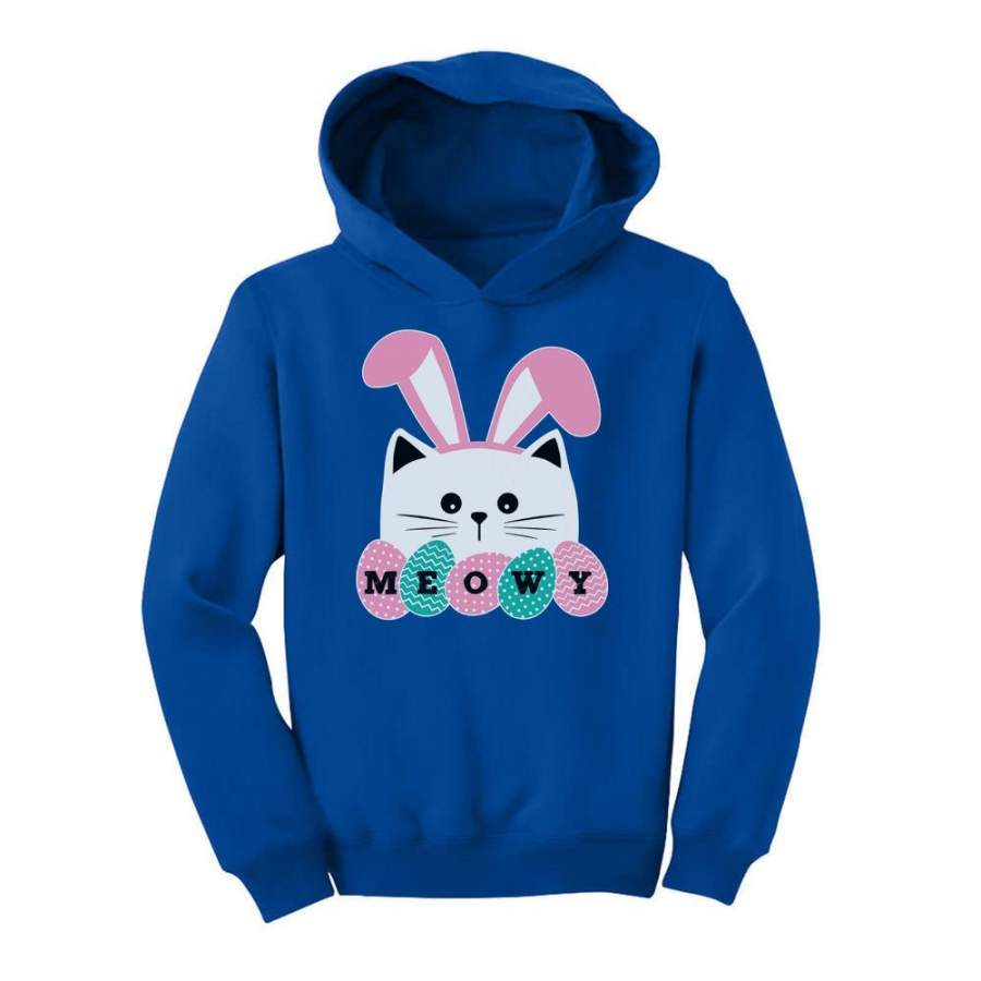 Meowy Easter Cat With Bunny Ears Toddler Hoodie