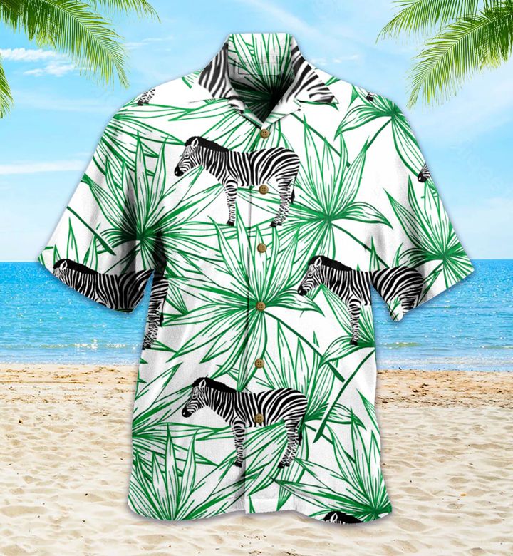 Wild Animal Zebra White Hawaii Shirt Ha2779