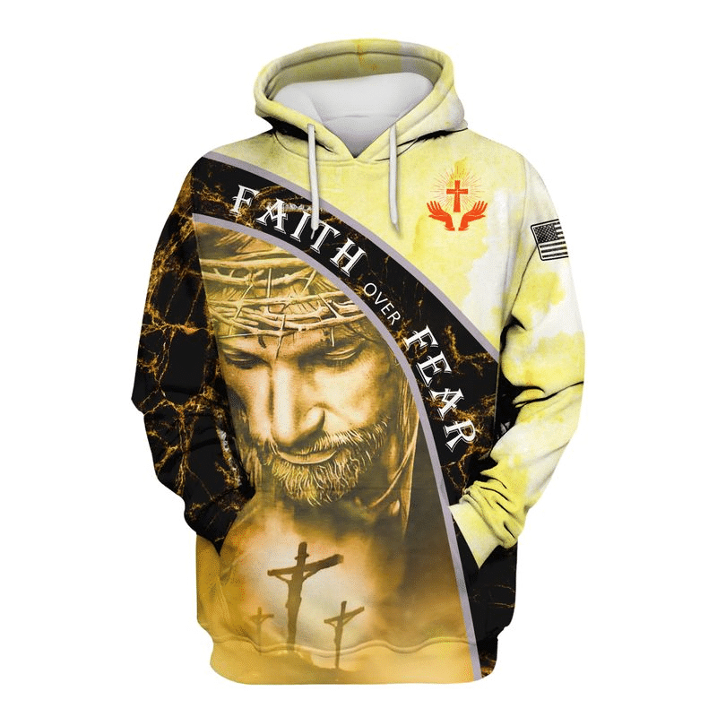 Jesus Mt Faith Over Fear Hoodie