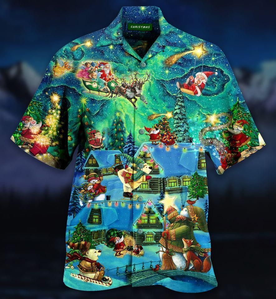 The Magical Night Aloha Hawaiian Shirt Colorful Short Sleeve Summer Beach Casual Shirt For Men And Women