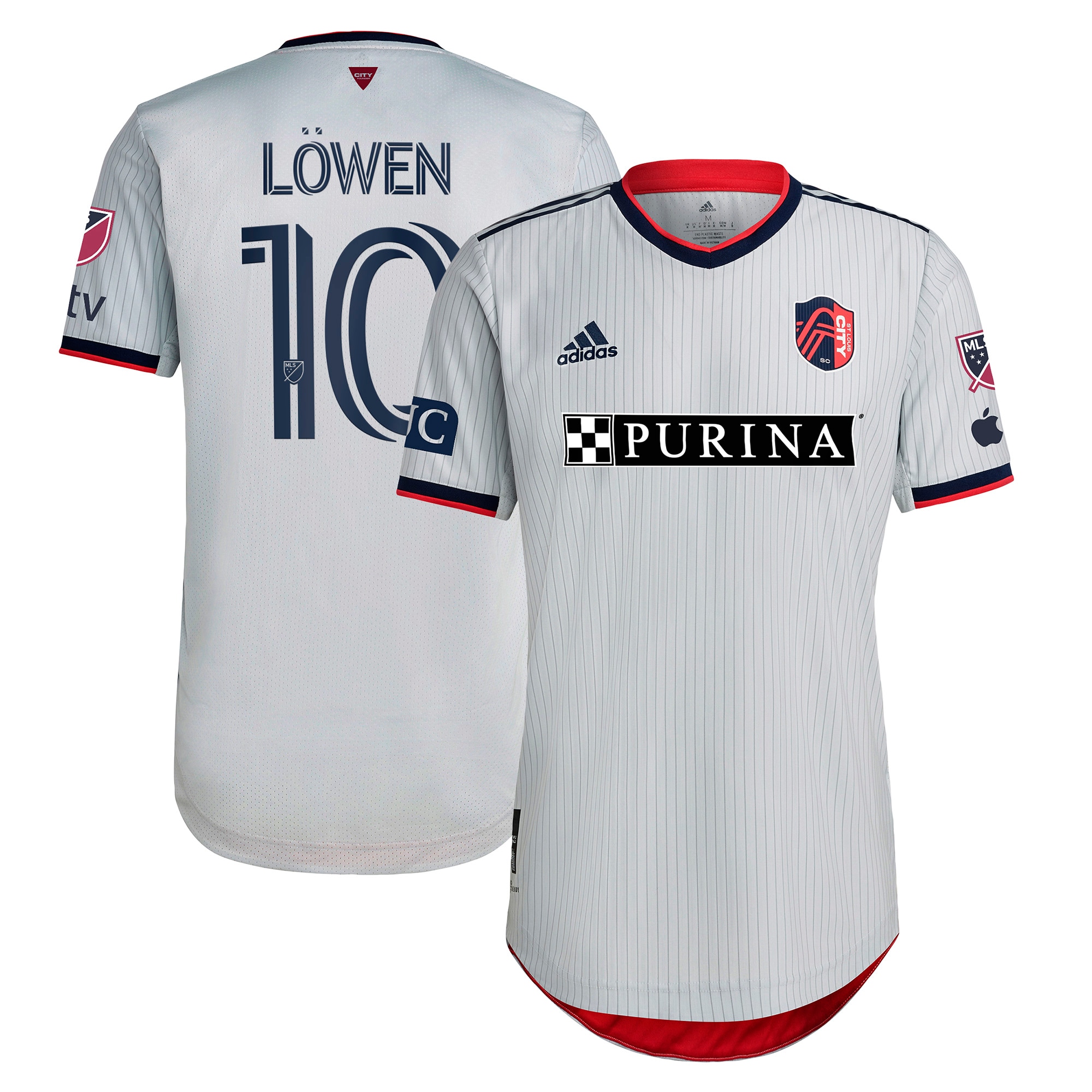 Eduard Löwen St. Louis City SC 2023 The Spirit Kit Authentic Jersey – Gray