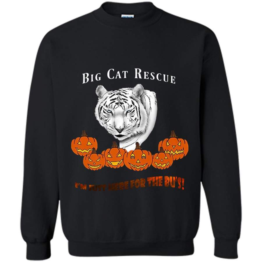 Big Cat Rescue I’m Just Here For The Bu’s, Zabu White Tiger Halloween – Gildan Crewneck Sweatshirt