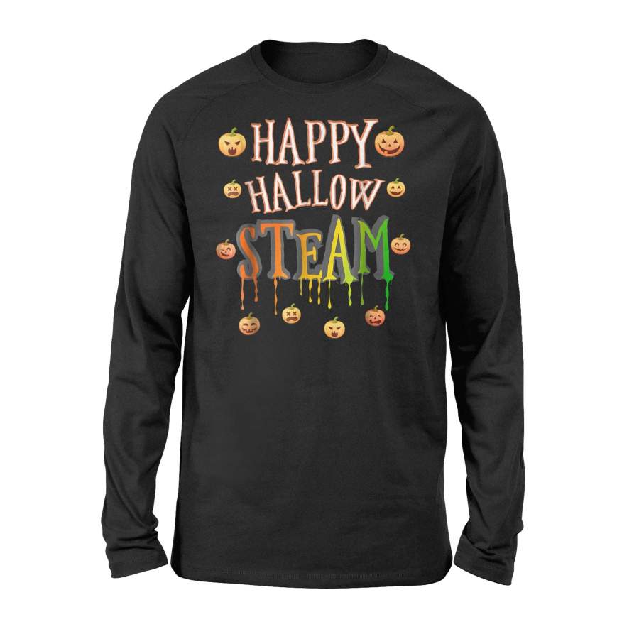 Happy Hallow Steam Halloween For Teachers And Students Halloween Long Sleeve T Shirt
