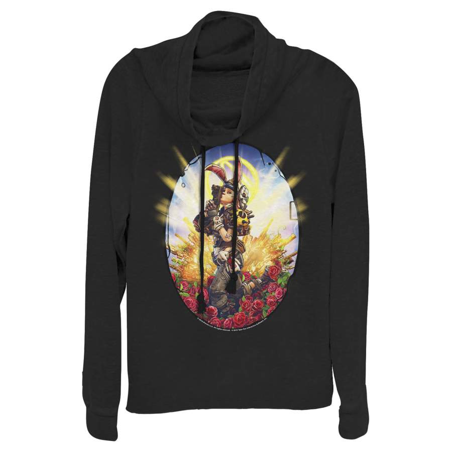 Borderlands 3 Junior’s Floral Tiny Tina  Cowl Neck Sweatshirt