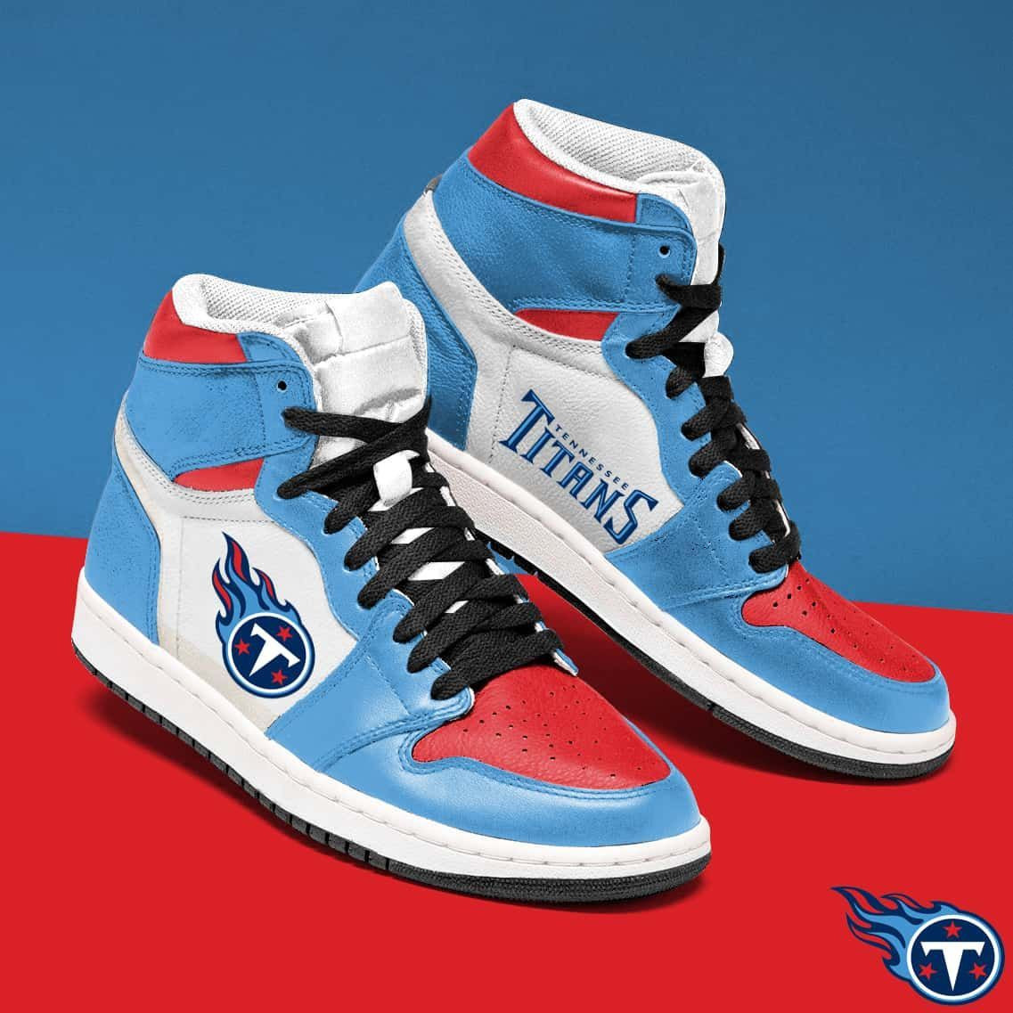 Tennessee Titans Design Air Jordan 1 High Printing Shoes Sneaker