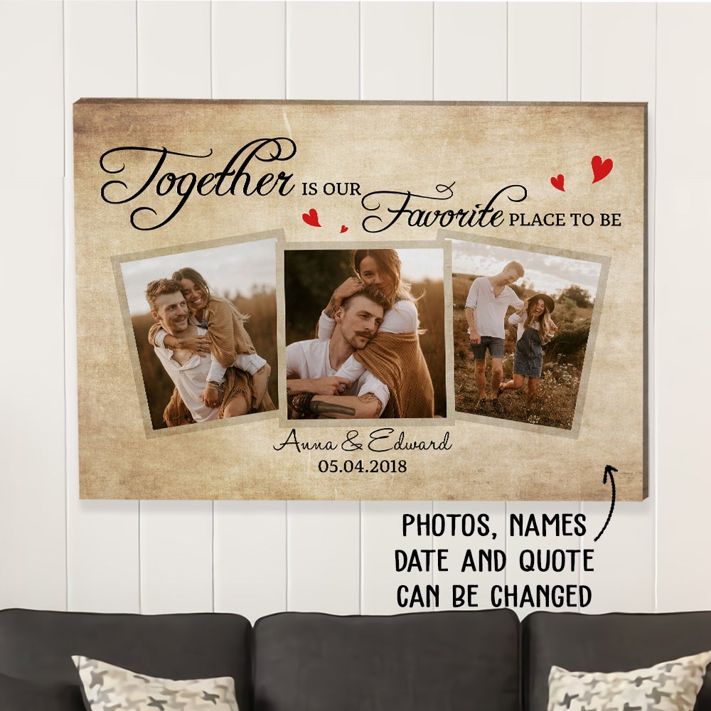 Together We Loved – Personalized Custom Matte Canvas – Anniversary Gifts