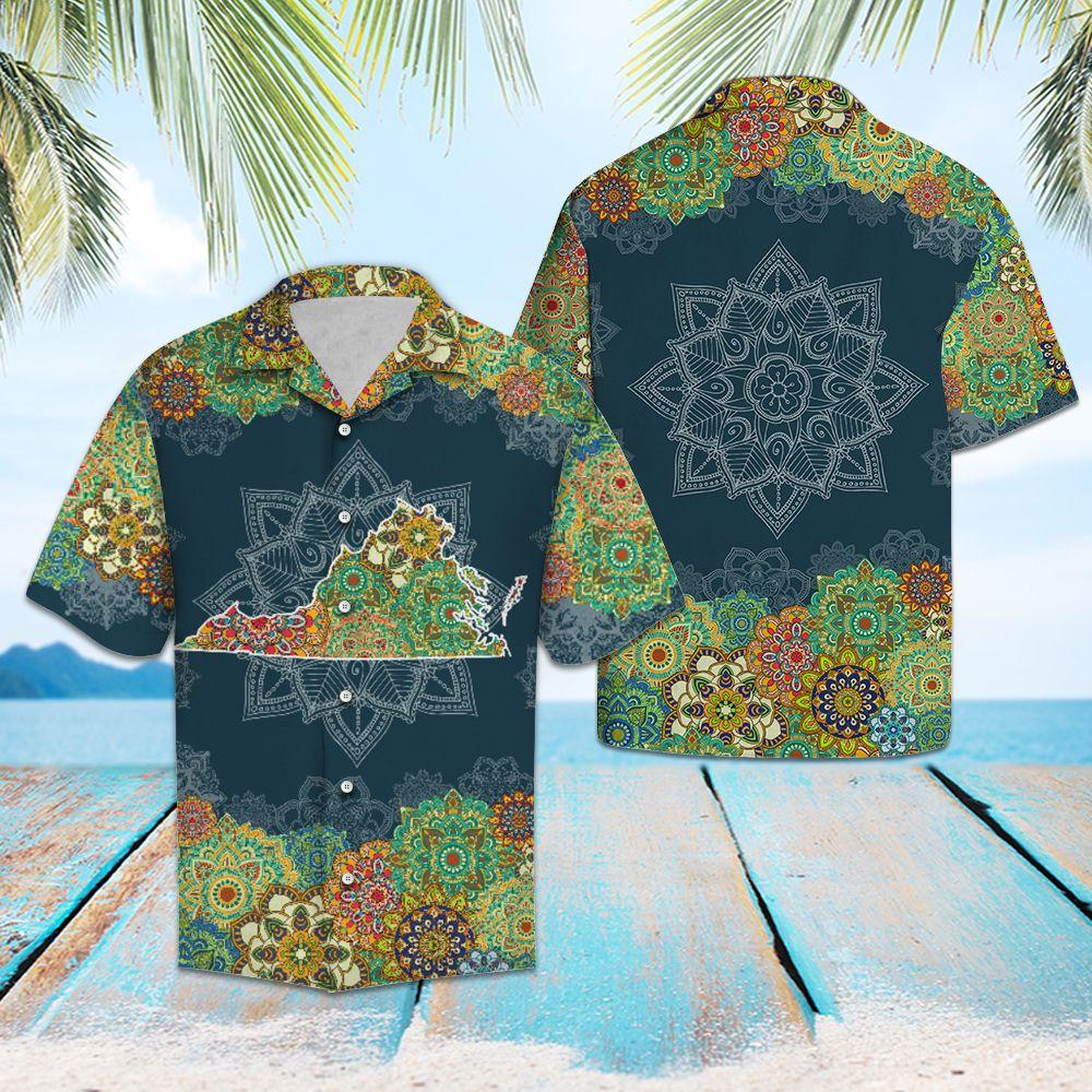 Virginia Floral Mandala Hawaii Shirt For Hawaii Aloha Ha93198