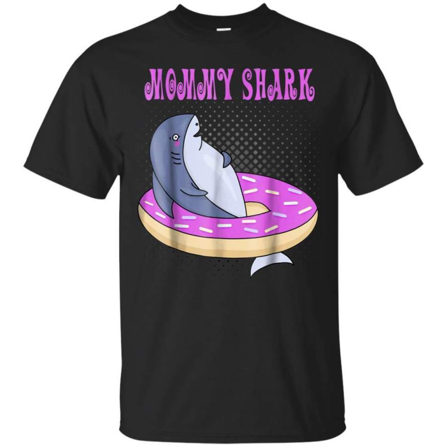 AGR Mommy Shark And Donut Cute Funny 2018 Fish Tshirt Jaq T-shirt