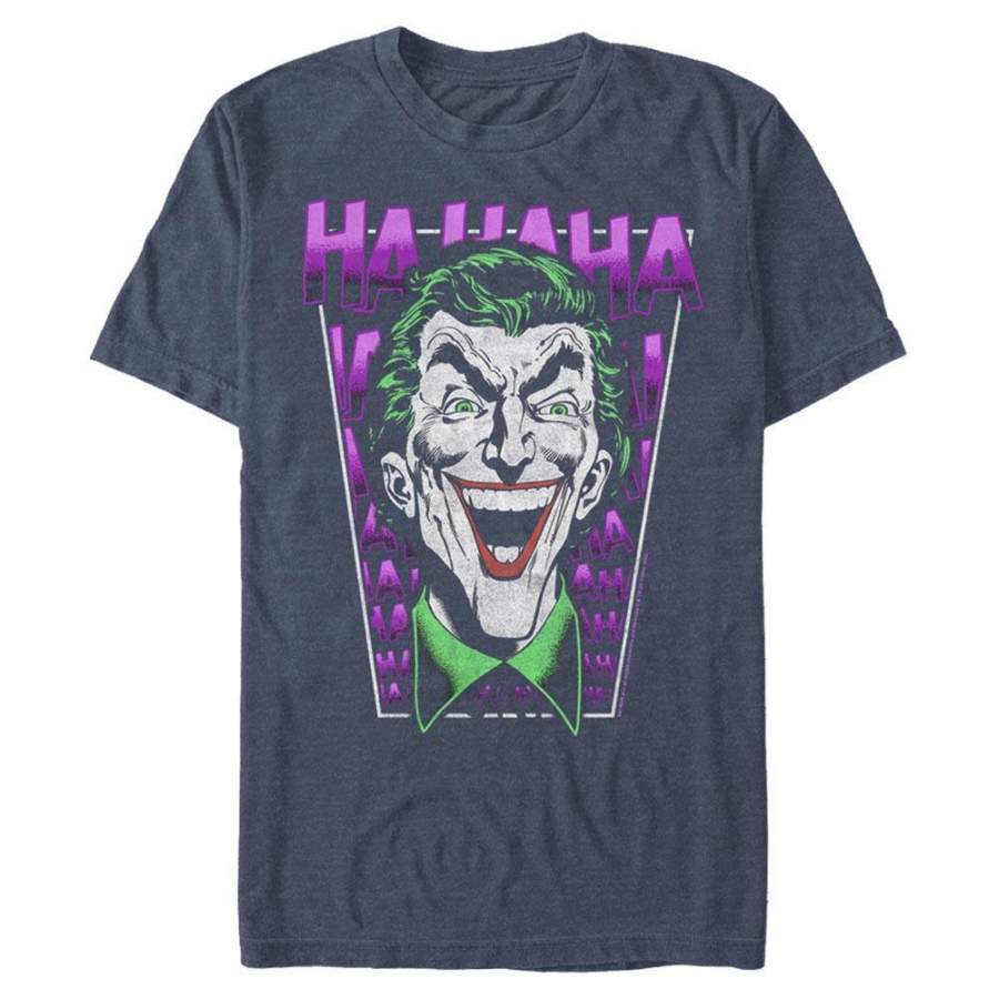 Who Laughs Last – DC Comics: Batman Heather Navy T-Shirt