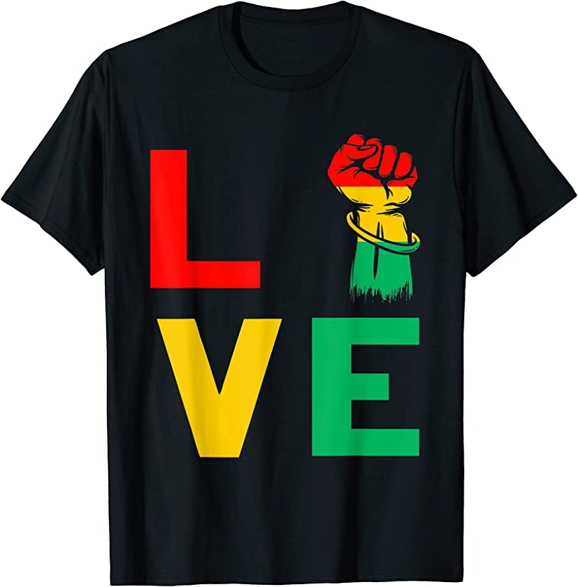 Vintage Love Emancipation Day Melanin Black Pride T-Shirt