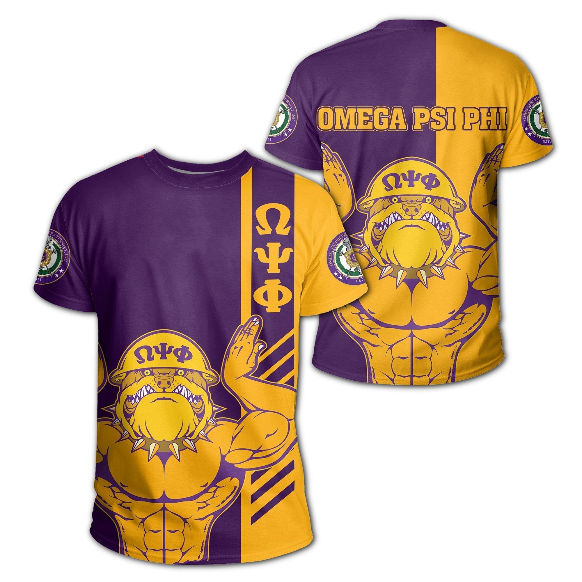 Fraternity Tshirt – Omega Psi Phi Bull Dogs Lang Style