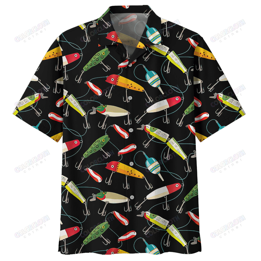 Fishing Pattern Hawaii Shirt Ha109615