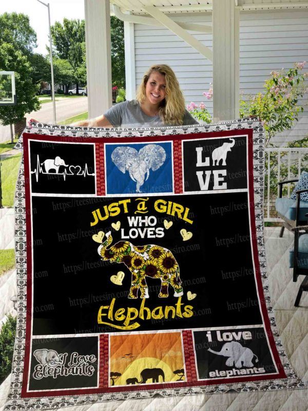 Girl Loves Elephant Cl14100226Mdq Quilt Blanket