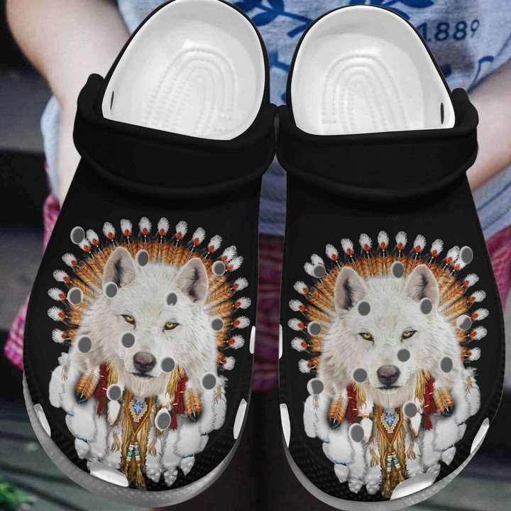 Native Wolf America Shoes Diamond Wolf Crocs Clogs