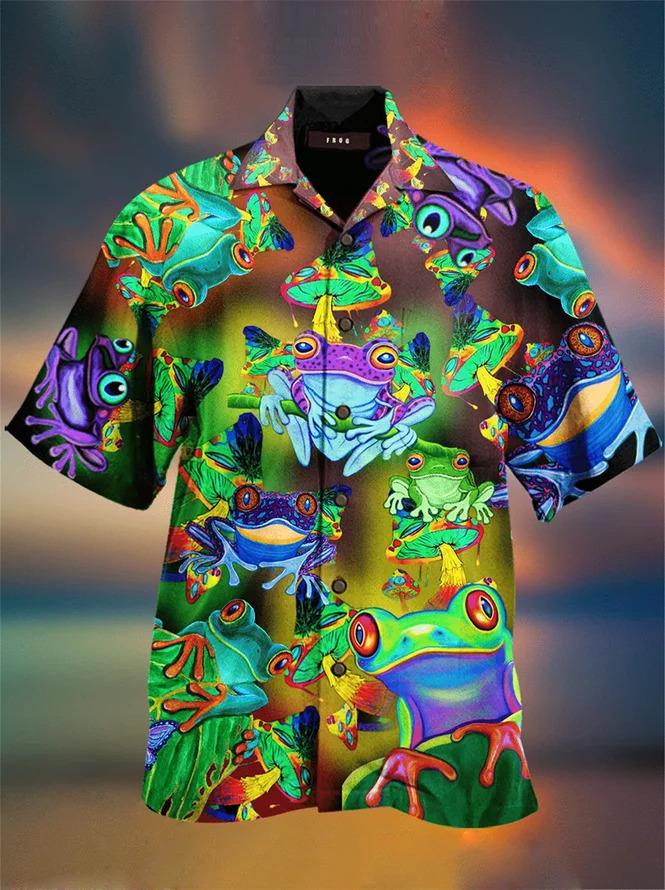 Apayprint- Frog Vintage Shirt 3D All Over Printed Hawaiian Shirt