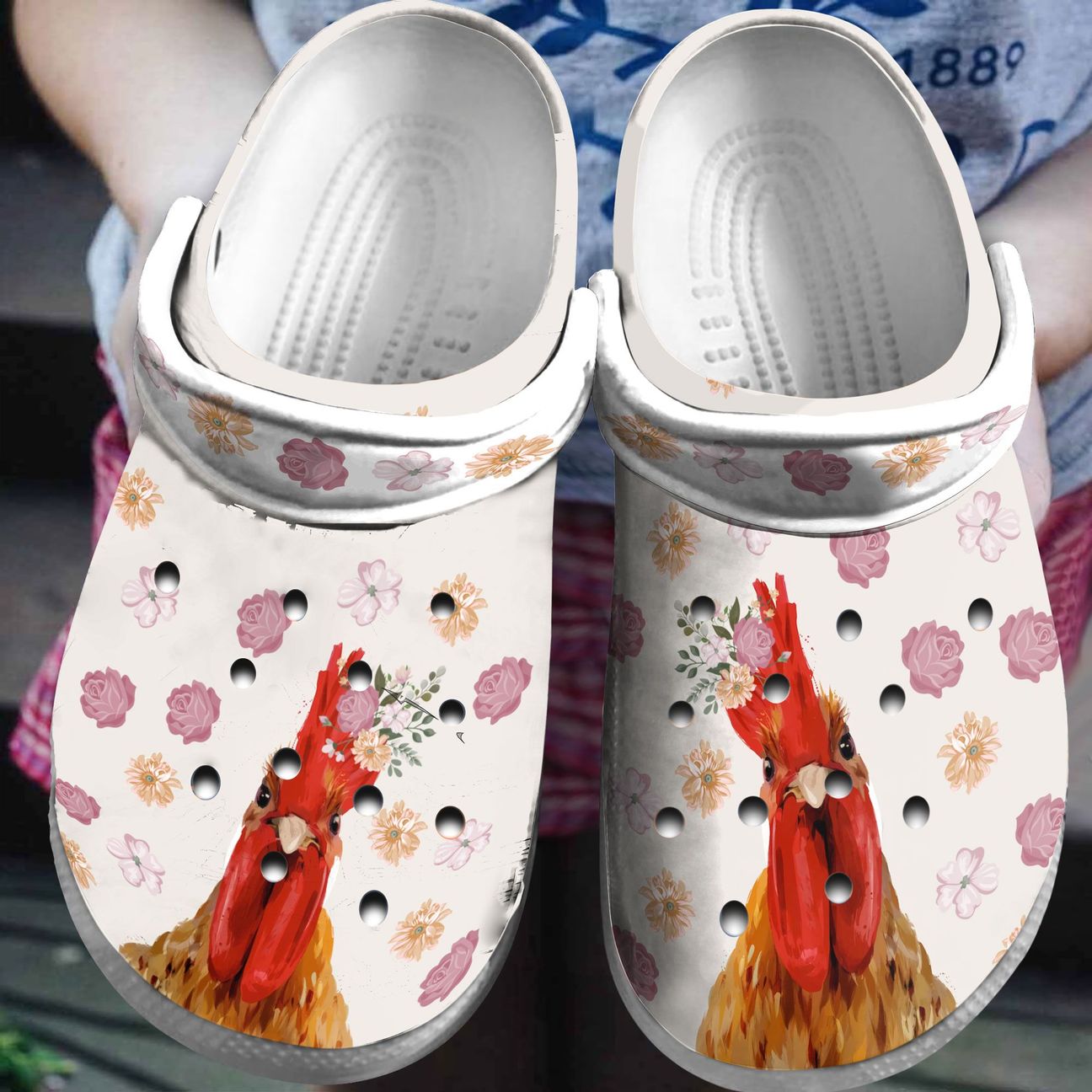 Chicken Personalized Clog, Custom Name, Text, Color, Number Fashion Style For Women, Men, Kid, Print 3D Chickens Lover