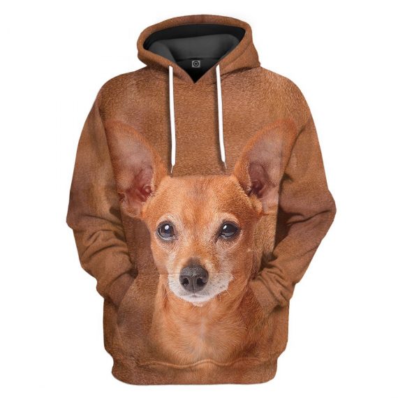 3D Miniature Pinscher Dog Front And Back All Over Print Unisex Hoodie For Dog Lovers