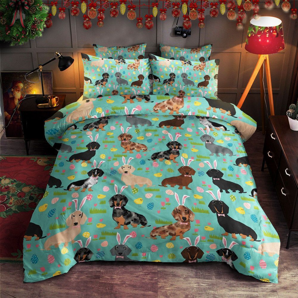 Bunny Dachshund Bedding Set All Over Prints