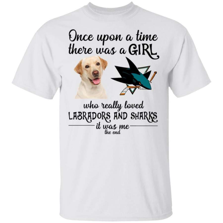 A Girl Really Loved San Jose Sharks And Labrador Dog Shirt HT209