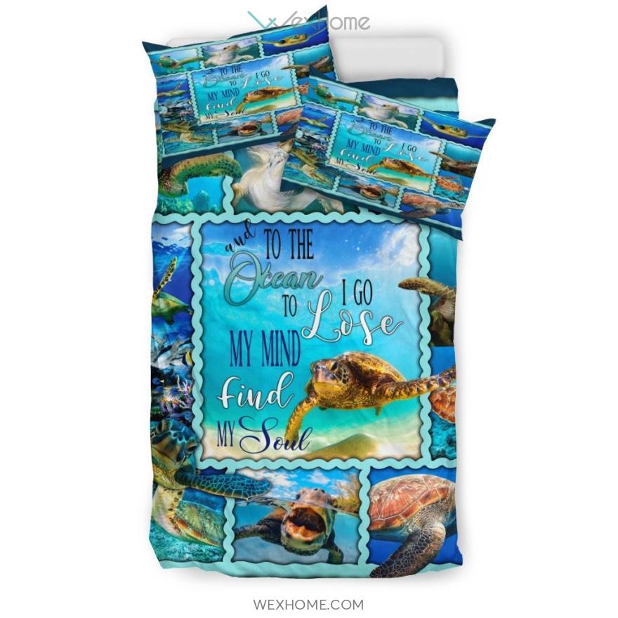 Turtle To The Ocean Bedding – Duvet Cover And Pillowcase Set – Unique Design Amazing Gift