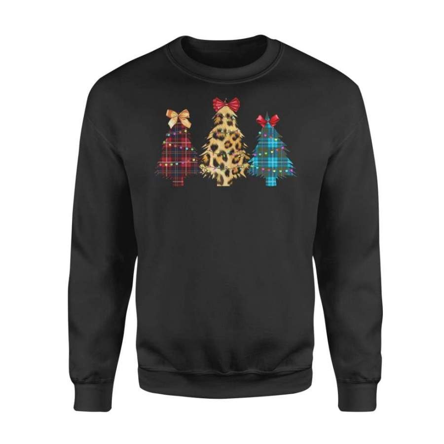 Christmas Trees Leopard Printed For Xmas – Standard Fleece Sweatshirt