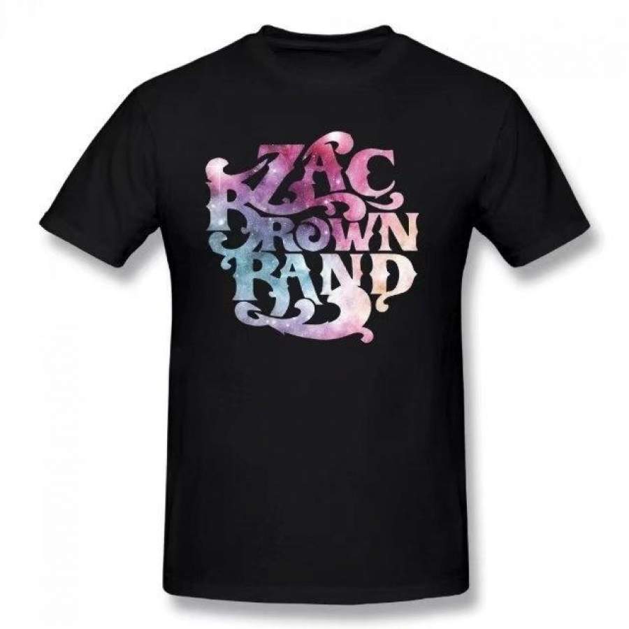 Women’S Cotton Zac Brown Band T-Shirts X-Large Black Summer Basic Casual Short Cotton T-Shirt