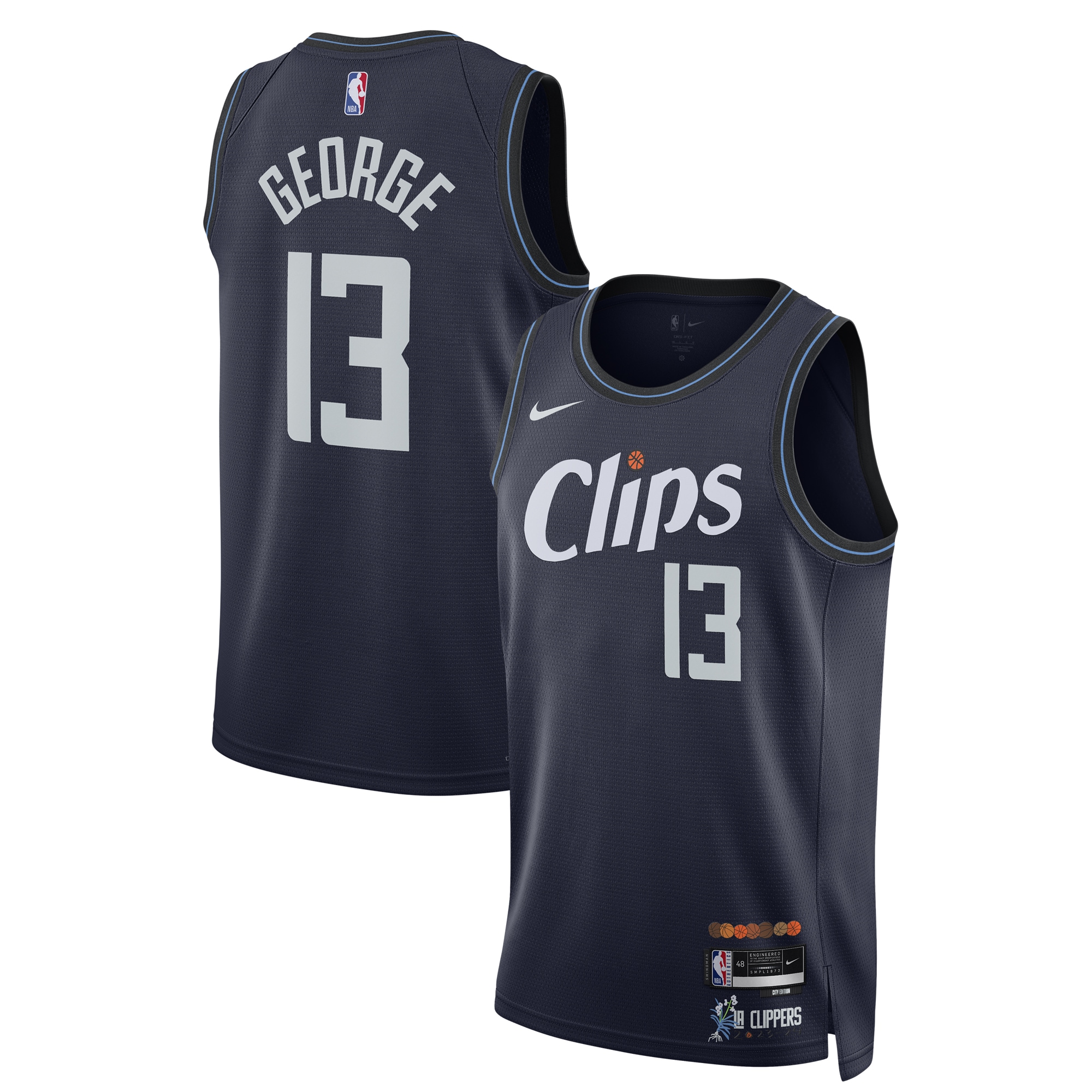 Paul George LA Clippers Unisex 2023/24 Swingman Jersey – Navy – City Edition