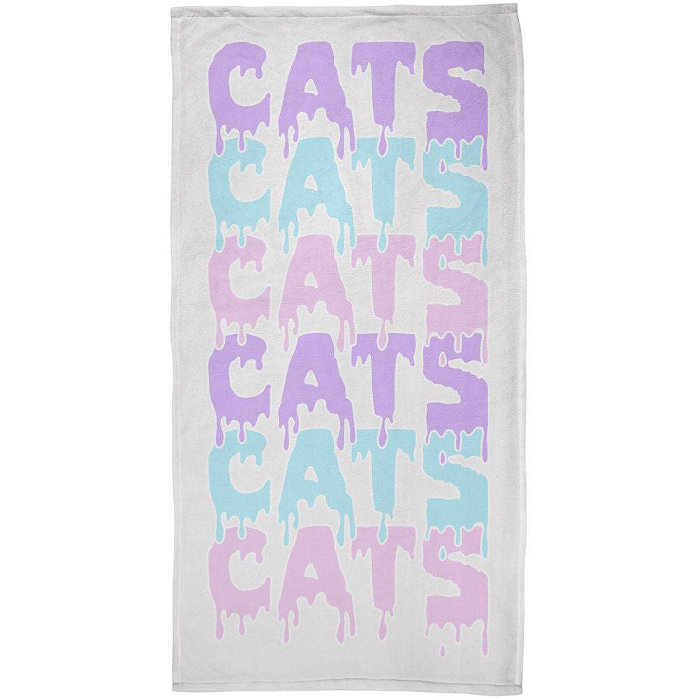 Halloween Cats All Over Beach Towel