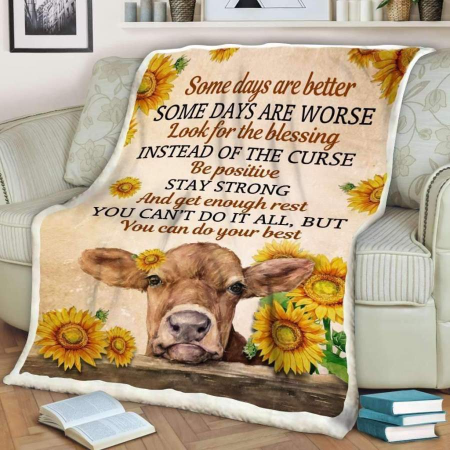 Cow Blanket Gift For    Girl You Can Do Your Best