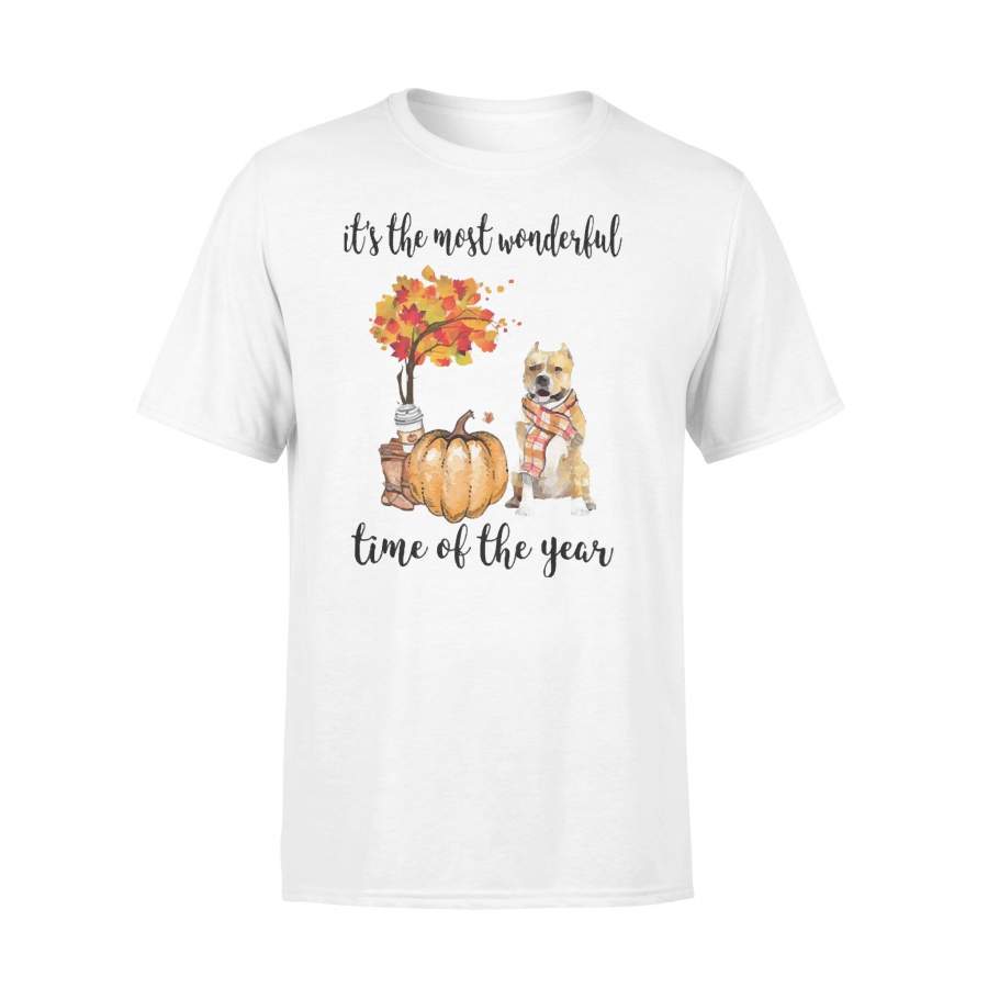 Fall Pumpkin It’s The Most Wonderful Time Of The Year Amstaff T-Shirt