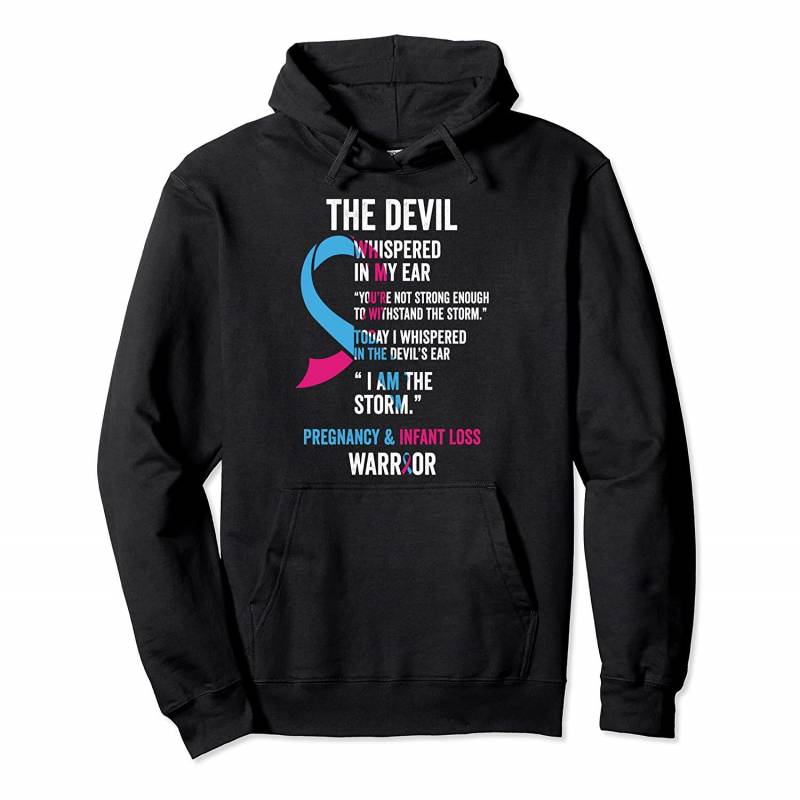 The Devil- Pregnancy Infant Loss Awareness Support Ribbon Pullover Hoodie