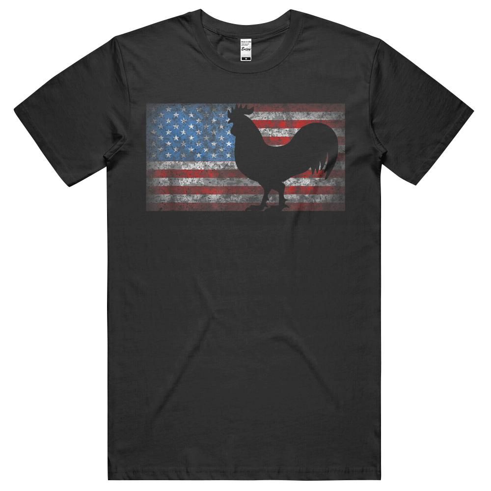 American Flag Rooster Chicken 4th Of July Animal Gift T-Shirt, Hoodie, Long Sleeve Tee