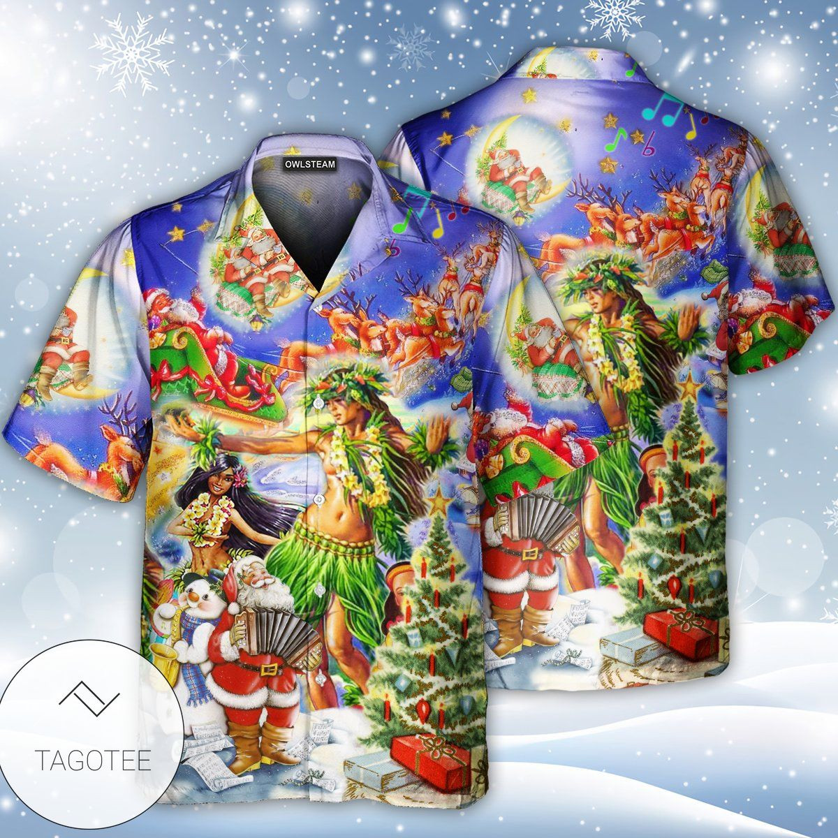 Christmas Hawaii The Aloha Merry Button Up Shirt For Men Ha30464